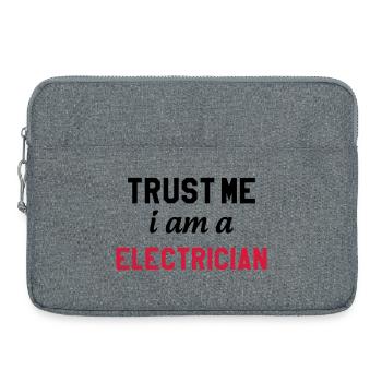 Elektriker / Elektrizität / Arbeit / Job - Laptoptasche 15" - Grau meliert - Vorne