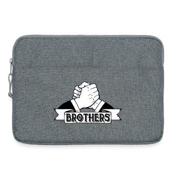 brother brothers friend buddy thick bro brudi bros - Laptop bag 15" - heather grey - Front