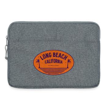 Long Beach Kalifornien Palmenstrand Vintage - Laptoptasche 15" - Grau meliert - Vorne
