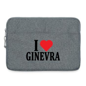 t-shirt I love Ginevra t-shirt gift idea - Laptop bag 15" - heather grey - Front