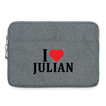 name t-shirt I love Julian t-shirt gift idea - Laptop bag 15" - heather grey - Front