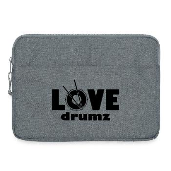 Tambour d’amour - Sacoche pour ordinateur portable 15 pouces - gris chiné - Devant