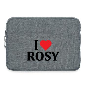 T-Shirt I love Rosy T-Shirt Geschenkidee - Laptoptasche 15" - Grau meliert - Vorne