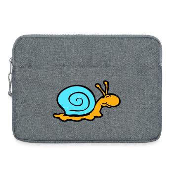 snail shell snail slug smiles sweetly - Laptop bag 15" - heather grey - Front
