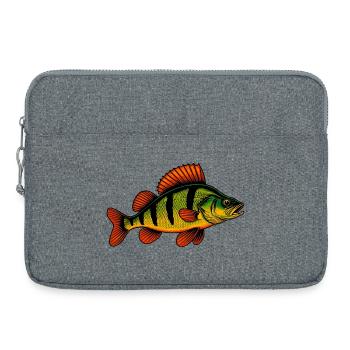 Barsch Flussbarsch Barschangeln Barsche Barsch - Laptoptasche 15" - Grau meliert - Vorne