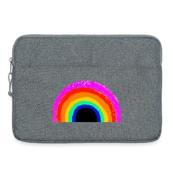 Lebendiger Regenbogenbogen - Laptoptasche 15" - Grau meliert - Vorne