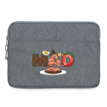 Mad food Danemark - Sacoche pour ordinateur portable 15 pouces - gris chiné - Devant