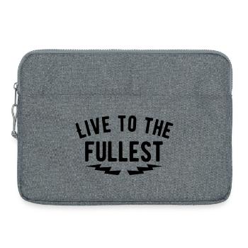 Vivre à fond - Motivation Bold Black - Sacoche pour ordinateur portable 15 pouces - gris chiné - Devant