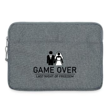 Game Over – Last Night of Freedom Hochzeit JGA - Laptop bag 15" - heather grey - Front