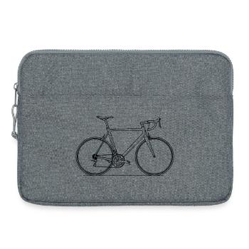 Road Bike Love On Two Wheels Biker - Laptop bag 15" - heather grey - Front