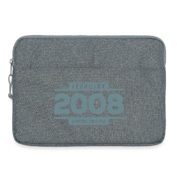 Limited Edition February 2008 Geburtstag Geschenk - Laptoptasche 15" - Grau meliert - Vorne