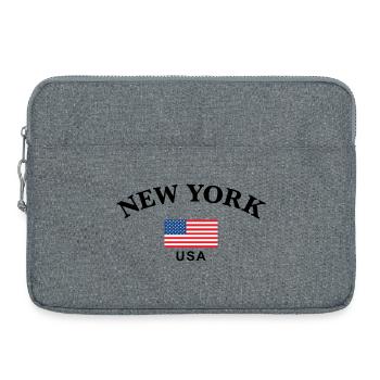 New York, États-Unis - Sacoche pour ordinateur portable 15 pouces - gris chiné - Devant