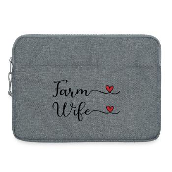 Femme de ferme - Sacoche pour ordinateur portable 15 pouces - gris chiné - Devant