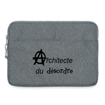 t-shirt anarchy architect of the mess tote bag - Laptop bag 15" - heather grey - Front