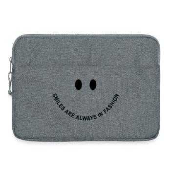 Smile-Face: Smiles are always in fashion! - Laptoptasche 15" - Grau meliert - Vorne
