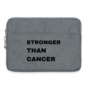 Œuvre d’art abstraite de soutien contre le cancer - Sacoche pour ordinateur portable 15 pouces - gris chiné - Devant