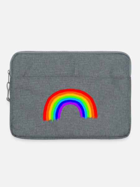 Regenbogen / RGB - Laptoptasche 15" - Grau meliert