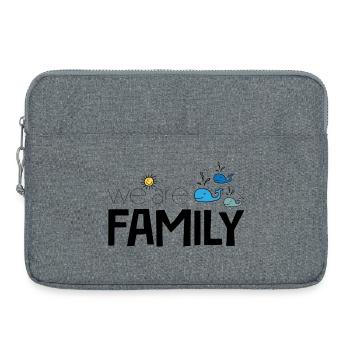 Nous sommes une famille - Sacoche pour ordinateur portable 15 pouces - gris chiné - Devant