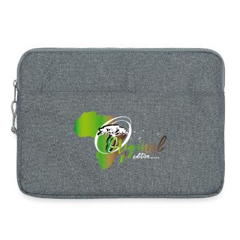 ORIGINEL EDITION AFRIQUE - Sacoche pour ordinateur portable 15 pouces - gris chiné - Devant