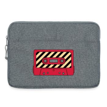 Cassette Mixtape Rétro – Motif culte de la musique - Sacoche pour ordinateur portable 15 pouces - gris chiné - Devant