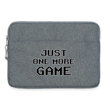 Just One More Game – Pixel Art Motivation - Sacoche pour ordinateur portable 15 pouces - gris chiné - Devant