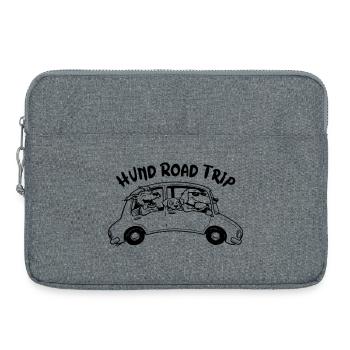 Road Trip Dog Road Trip Drôle de Conception de Voiture de Chien - Sacoche pour ordinateur portable 15 pouces - gris chiné - Devant