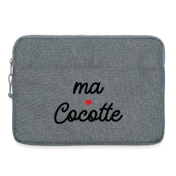 Mein Auflaufherz - Laptoptasche 15" - Grau meliert - Vorne