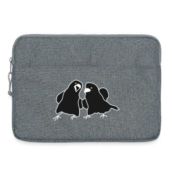Minimalistisches Raven-Duo - Laptoptasche 15" - Grau meliert - Vorne