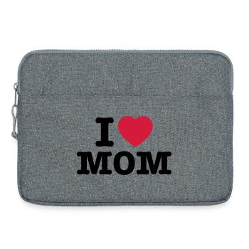 i love mom - i heart mom - i liebe mutti mama - Laptoptasche 15" - Grau meliert - Vorne