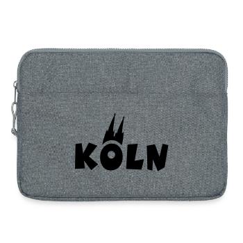 Köln mit Kölner Dom - Laptoptasche 15" - Grau meliert - Vorne
