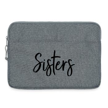 Sisters Best Friend Partner Gift - Laptop bag 15" - heather grey - Front