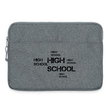 Design d’école secondaire - Sacoche pour ordinateur portable 15 pouces - gris chiné - Devant