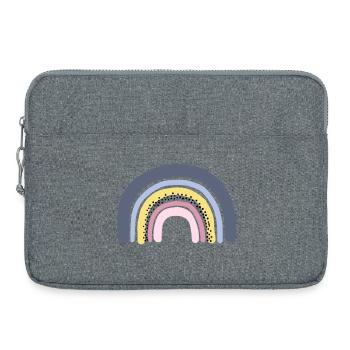 Regenbogen pastell - Laptoptasche 15" - Grau meliert - Vorne