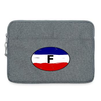 France Autocollants de voiture - Sacoche pour ordinateur portable 15 pouces - gris chiné - Devant