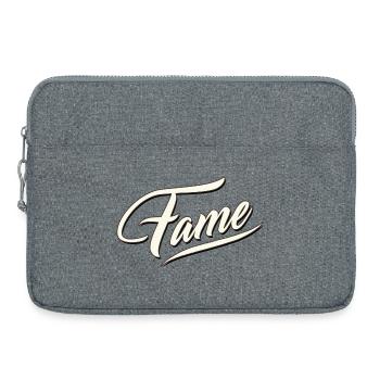 fame fameous famous popular winner known - Laptop bag 15" - heather grey - Front