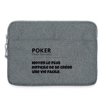 La splendeur du POKER! - Sacoche pour ordinateur portable 15 pouces - gris chiné - Devant