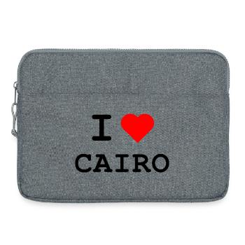 J’adore le design de cœurs du Caire - Sacoche pour ordinateur portable 15 pouces - gris chiné - Devant