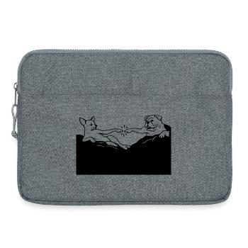 La création des chiens Michel-Ange - Sacoche pour ordinateur portable 15 pouces - gris chiné - Devant