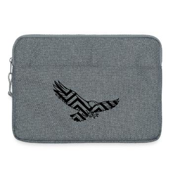Logo polygonal géométrique Eagle - Sacoche pour ordinateur portable 15 pouces - gris chiné - Devant