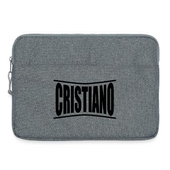 t-shirt Cristiano t-shirt gift idea - Laptop bag 15" - heather grey - Front