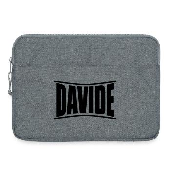 t-shirt Davide t-shirt idée cadeau - Sacoche pour ordinateur portable 15 pouces - gris chiné - Devant
