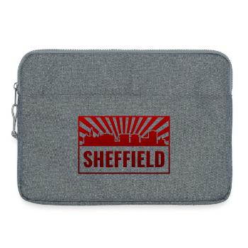 Sheffield Skyline Red Neon - Laptop bag 15" - heather grey - Front
