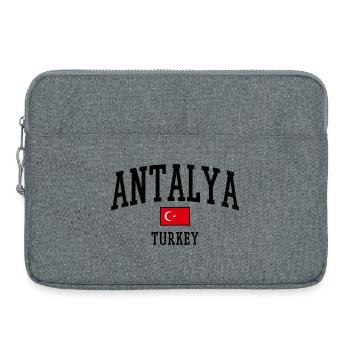 Small Turkish Crescent Emblem - Laptop bag 15" - heather grey - Front