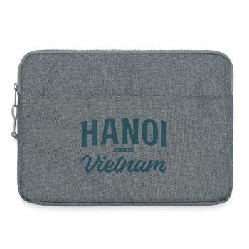 Hanoi Vietnam Vintage Schrift - Laptoptasche 15" - Grau meliert - Vorne