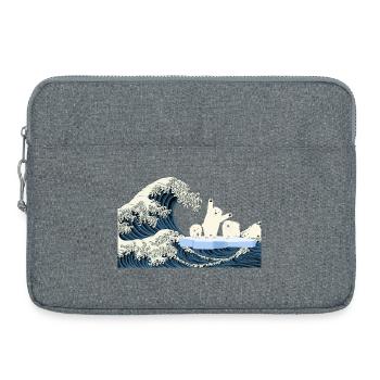 Help Polar Bears t Shirt - Laptop bag 15" - heather grey - Front