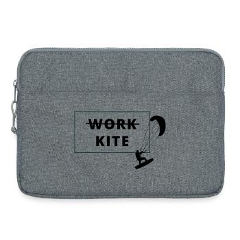 Kitesurf, pas de travail - kite - Sacoche pour ordinateur portable 15 pouces - gris chiné - Devant