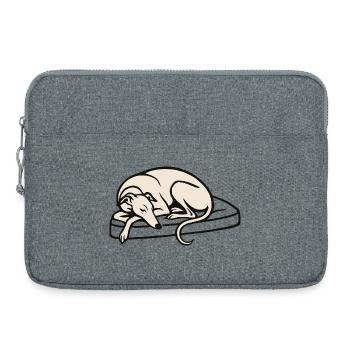 Galgo sleeping - Laptop bag 15" - heather grey - Front