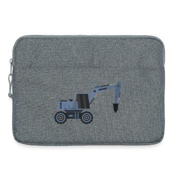 Bagger mit Hammer - Laptoptasche 15" - Grau meliert - Vorne