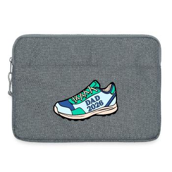 Annonce du bébé : Papa Coureur 2026 - Sacoche pour ordinateur portable 15 pouces - gris chiné - Devant