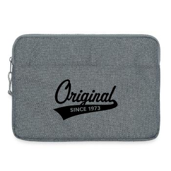 Original depuis 1973 (année de naissance, date de naissance / B) - Sacoche pour ordinateur portable 15 pouces - gris chiné - Devant